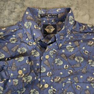 Vintage Levi's Dockers Lacrosse Button Down Shirt Size Small Fits Medium